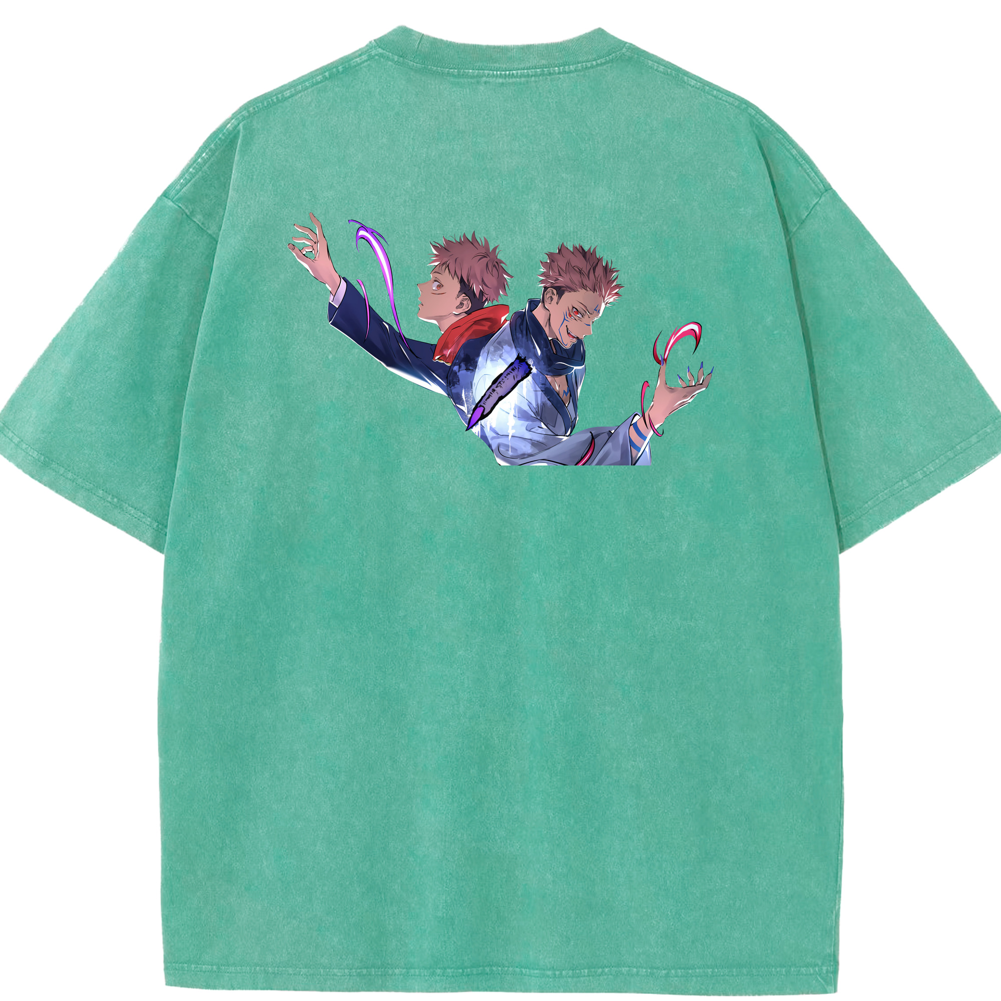 （画像用） 呪術廻戦 Jujutsu Kaisen 綿100% ヴィンテージ風 半袖Tシャツ（背面プリント）